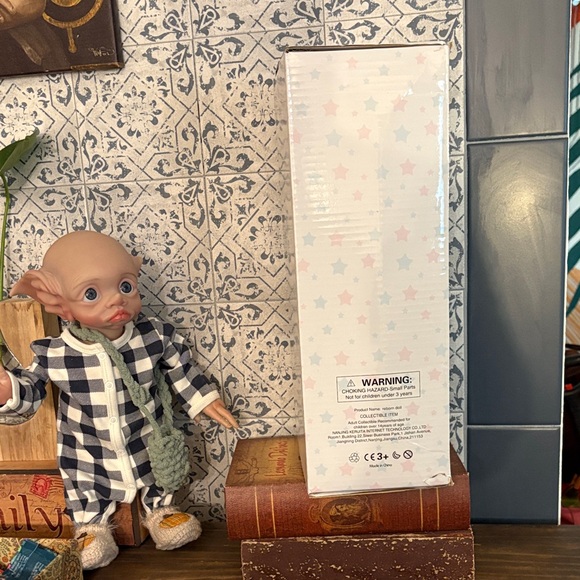 Adorable White and Gray Elf Doll - Picture 7 of 7